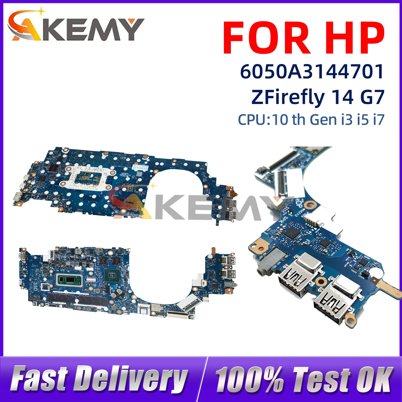 

6050A3144701 Материнская плата для ноутбука HP Zbook Firefly 14 G7 M07111-001 M07116-001 с процессором i5 i7, графическим процессором 4 ГБ, 100% протестировано