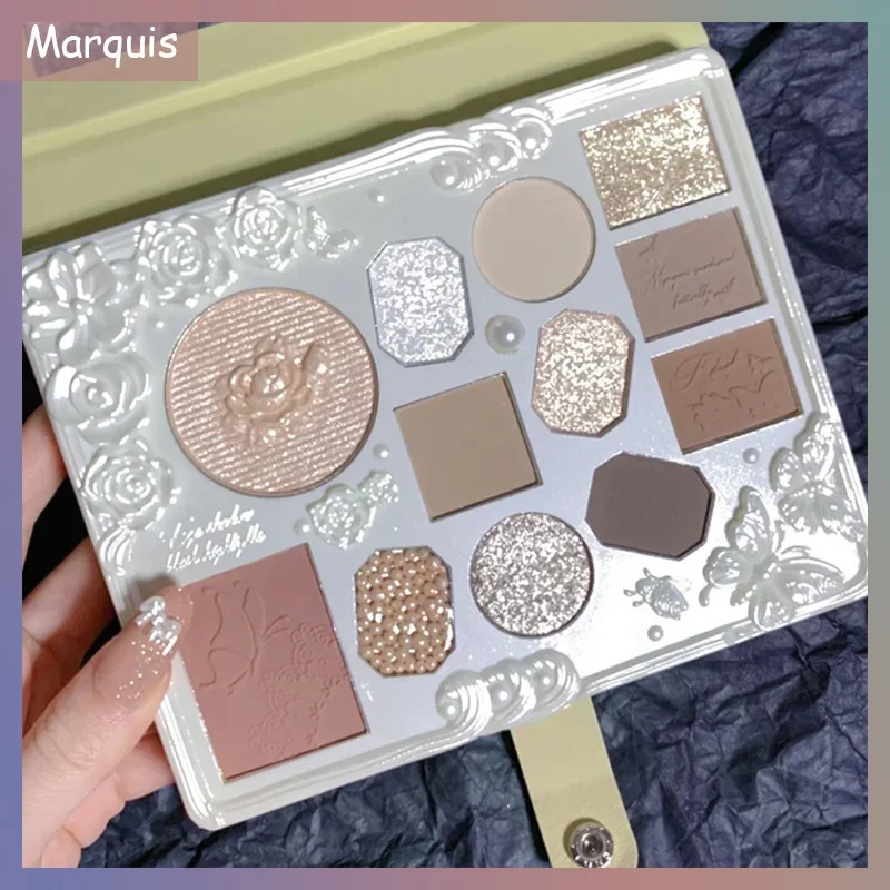 Marquis Vlinders Oogschaduwpalet Highlight Blush Palette Matte Shimmer Shine Nude Eye Glitter Make-up Zeldzame schoonheid Cosmetica