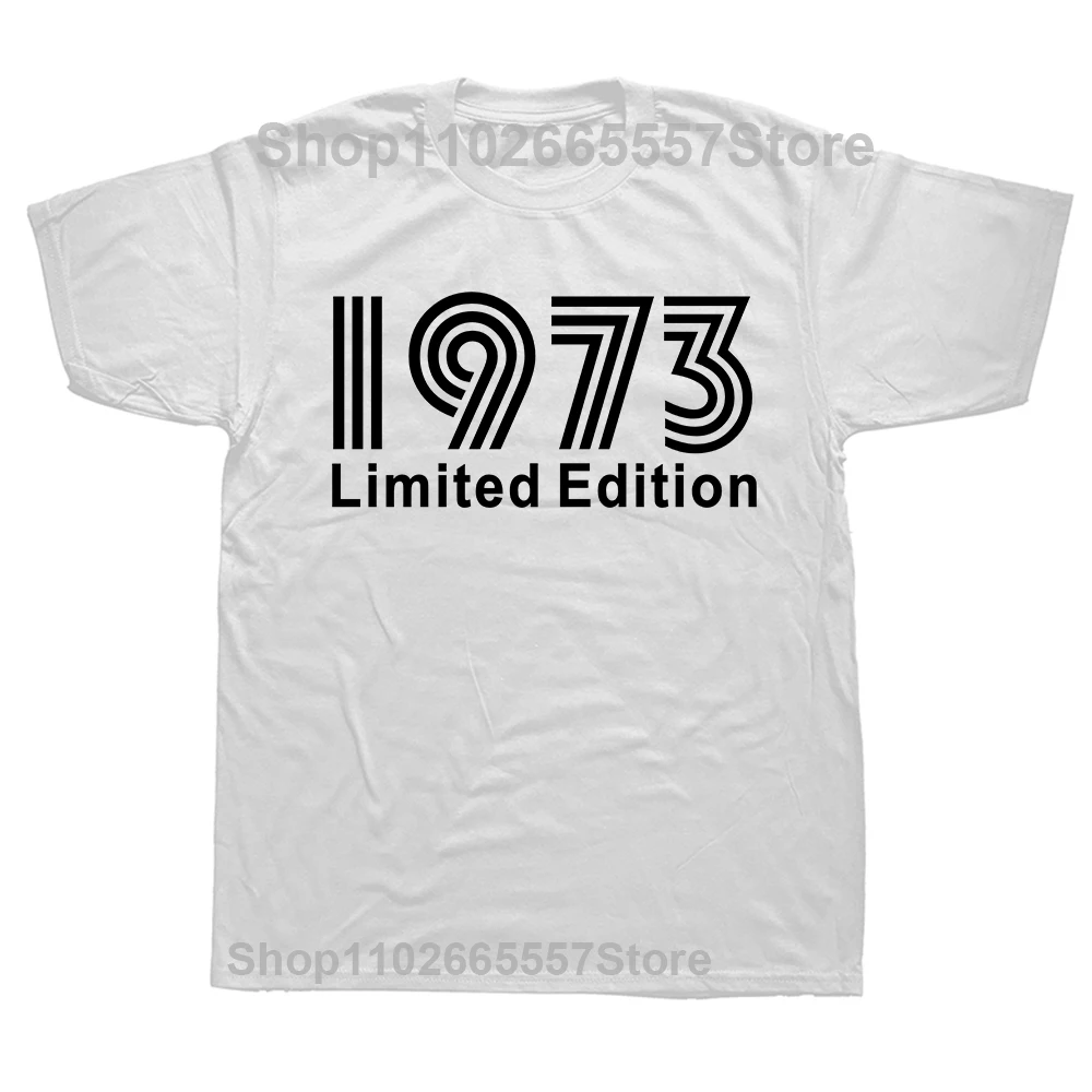 Novelty Awesome 1973 Limited Edition T Shirts Graphic Streetwear Short Sleeve Birthday Gifts Summer Style T-shirt Mens Clothing