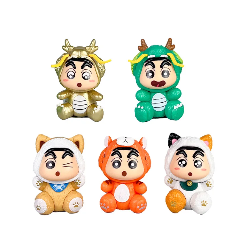 Anime Crayon Shin-Chan Action Figures, Gk, O Ano do Dragão, Chinesezodia, Boneca Bonitinha, Presente Modelo, Enfeites, 7cm