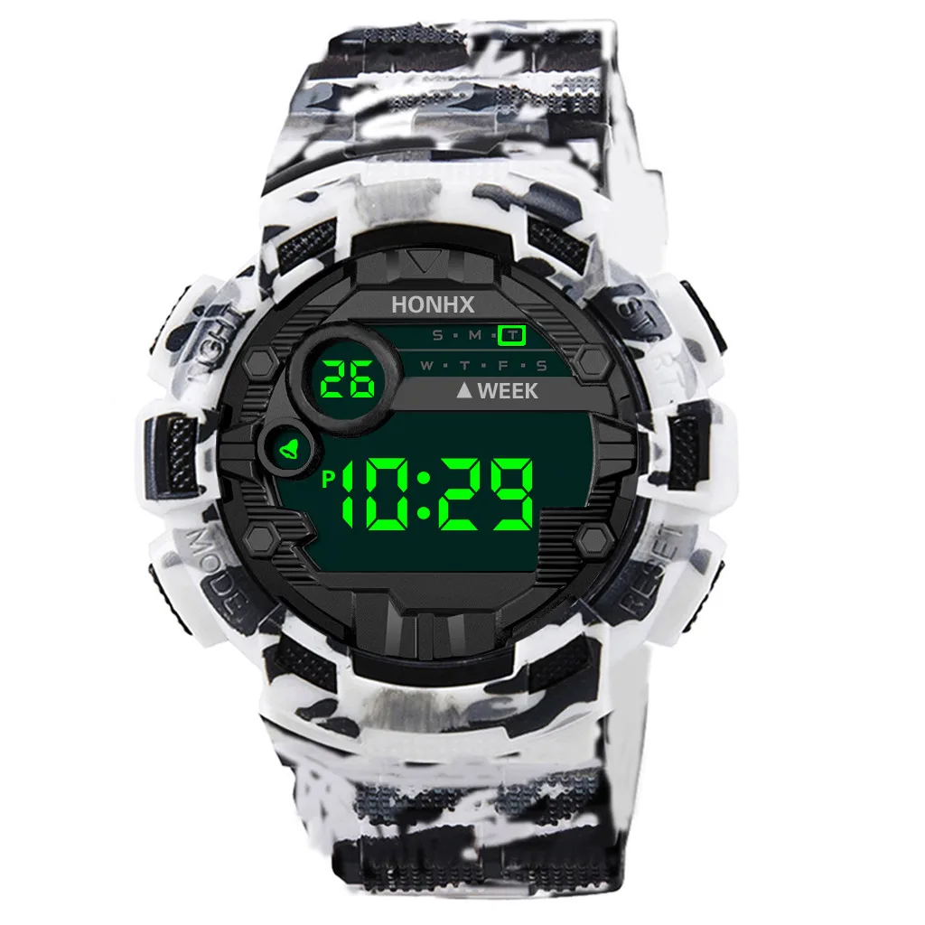 Multifunction Digital Watch Man Sport Electronic Waterproof Black Hand Clock Boy Casual Shockproof LED Fashion Wristwatch Male