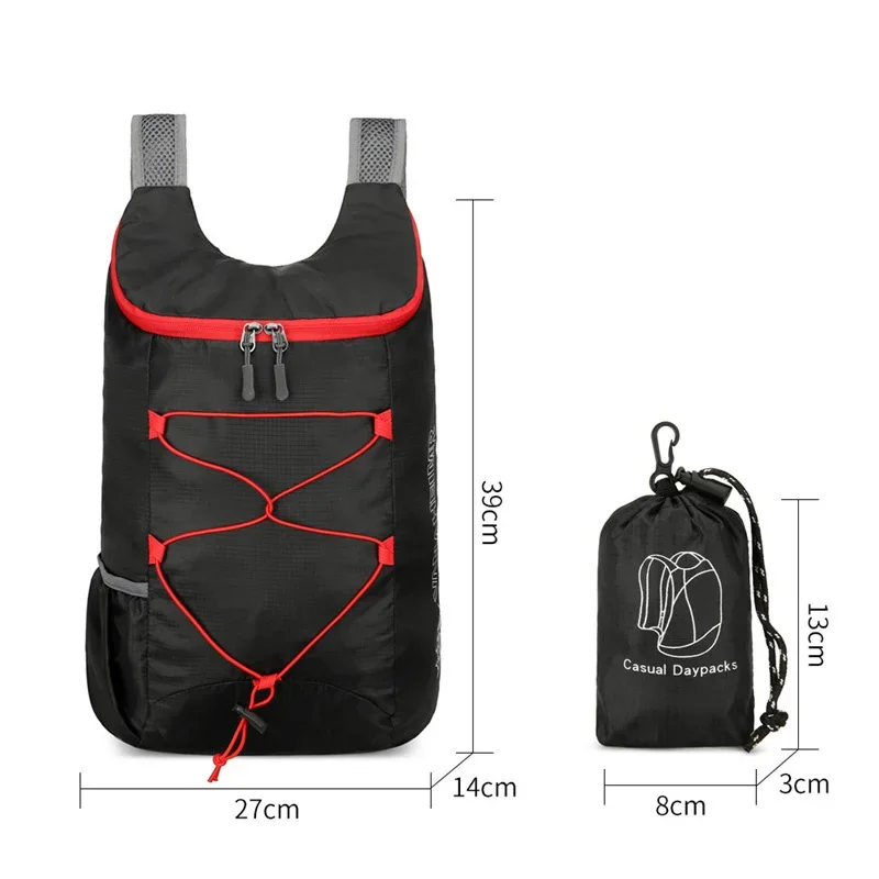 15L Hiking Backpack Small Travel Hiking Daypack Lightweight Packable Backpack Casual Foldable Shoulder Bag