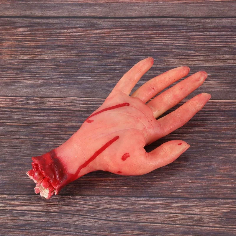 Bloody Horror Scary Halloween Prop Fake Severed Life Size Arm Hand House 19 X 10.5Cm