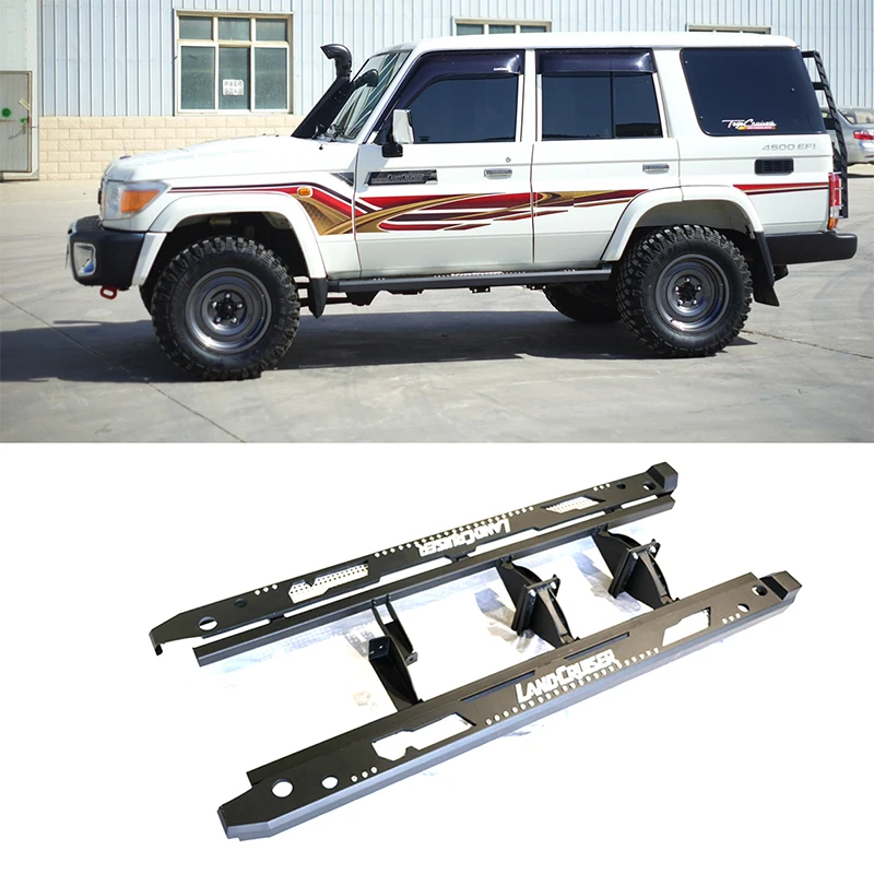 Nerf Bar Running Boards For Toyota LC76 Land Cruiser Welcome Pedal Side Steps FJ76 Foot Pedal Accessories Modification