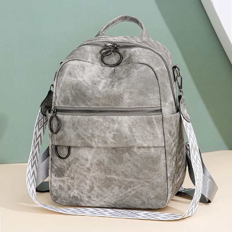 

Многофункциональный рюкзак, женский мягкий рюкзак из искусственной кожи, школьные сумки большой вместимости для девочек, новый модный женский рюкзак