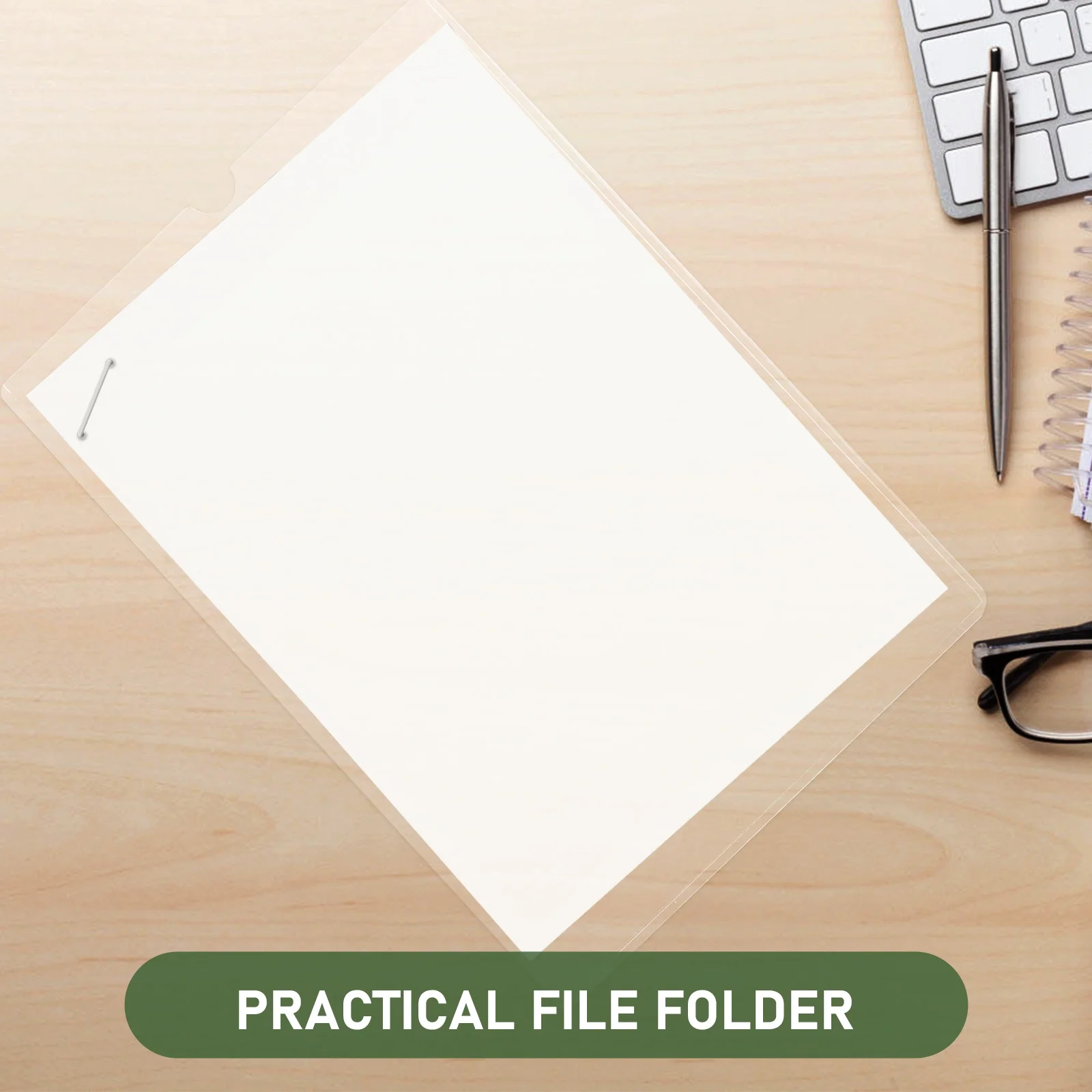 

14 Pcs A4 Vertical PVC Transparent Document Folders Paper Holders File Protectors Office Study Storage Files Container