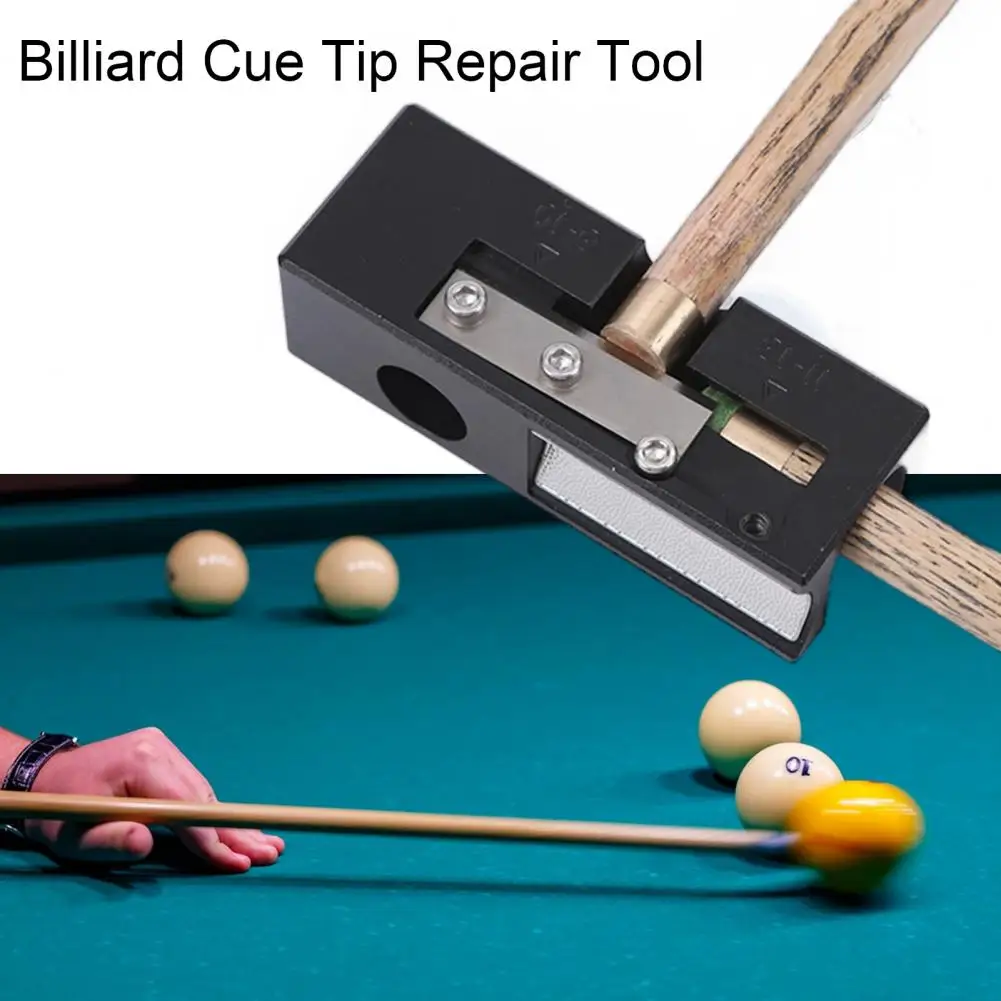 Bilhar Cue Tip Repair Tool, Kit Tip Shaper com 11 1 Grinder Pool Stick, Restauração de cabeça para bilhar