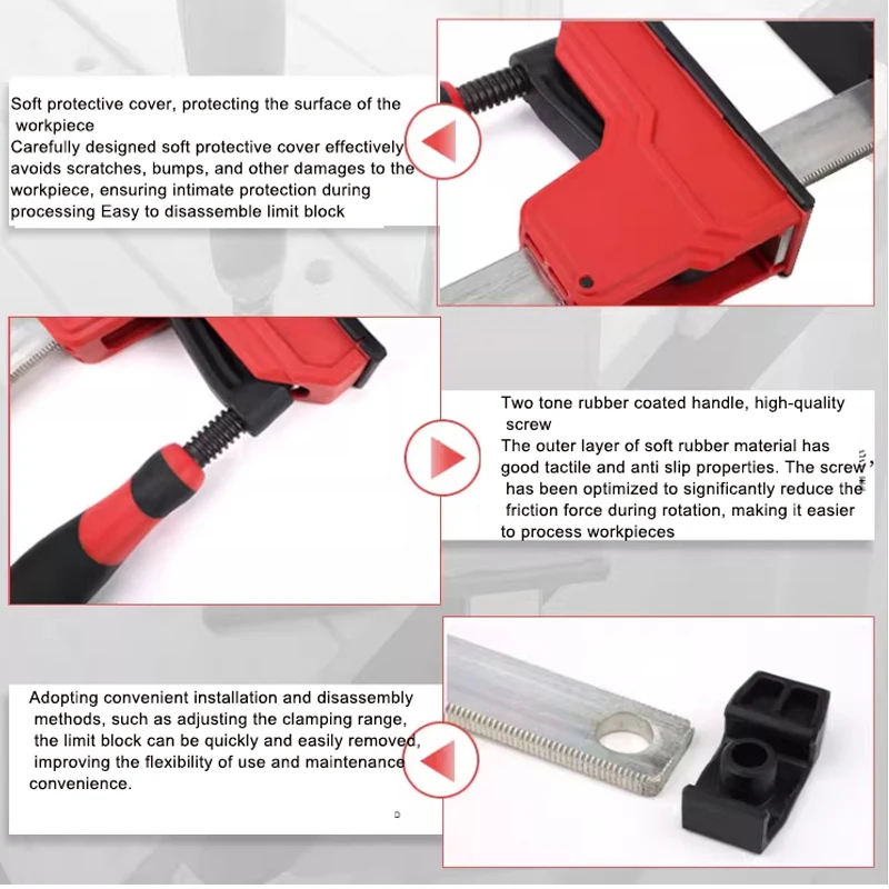 النجارة المشابك تركيبات سريعة المشبك خزان الأسماك F كليب بار المشبك الثقيلة الموازية المشبك 12 "18" 24 "36" 48"