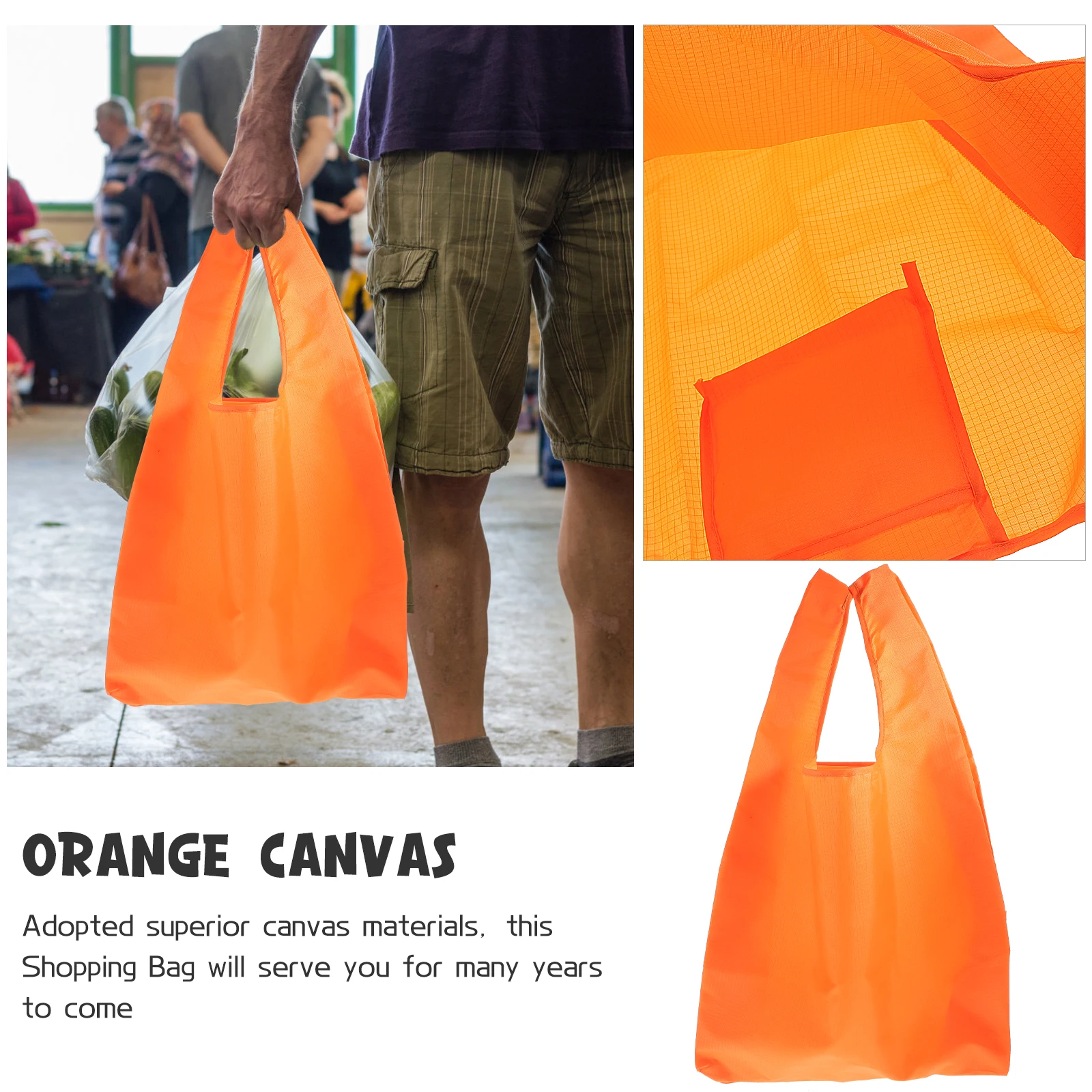 

Portable Shopping Bag The Tote Foldable Grocery Bags Storage Folding Canvas Reusable Trolley Miss