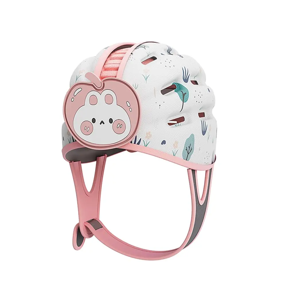 

Baby Crawling Helmet Head Protector Soft Cotton Toddler Safety Cap 6-24 Months (Pink Rabbit)