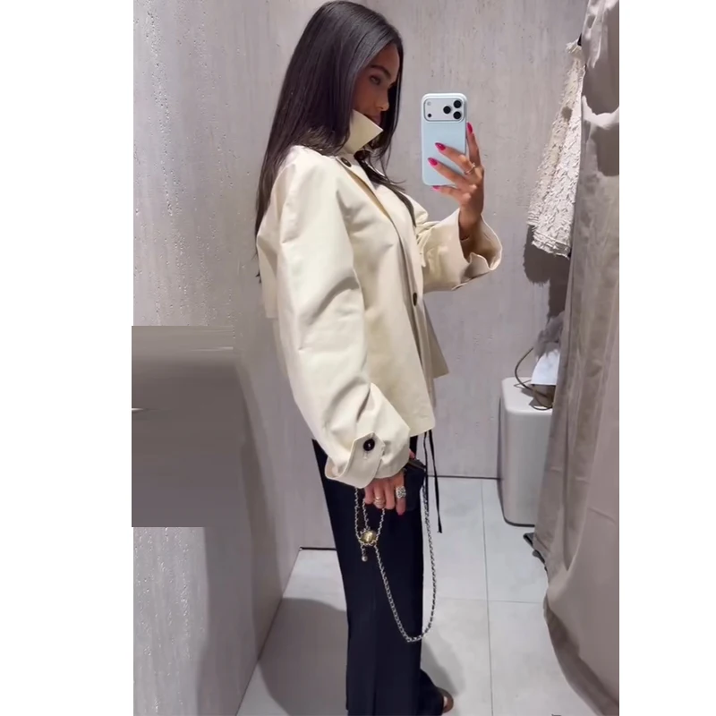 Autumn Women's Jackets & Coats 2026 New Fashion Loose Short Warm Trench Coats Women's Autumn Chic Youth Street Holiday Jackets