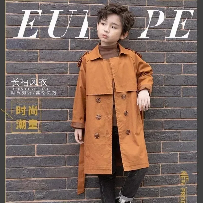 سترة واقية مزدوجة الصدر للأطفال ، معطف الأولاد ، النسخة الكورية ، طفل ، جديد ، ملابس الخريف ، 2 T ، 4 T ، 6 T ، 8 T ، 10 T ، 12 T ،