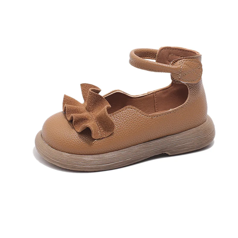 

Girls Curled Mary Jane 2025 Children Leather Shoes Girls Cute Sweet Shoes Toddler Girl Shoes School Performance
