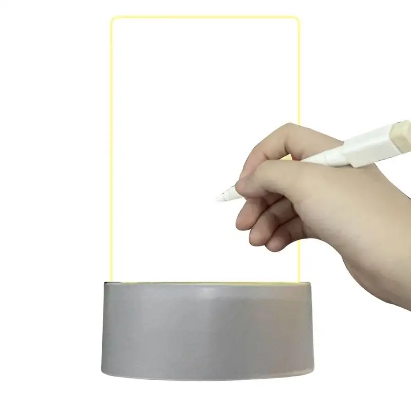 Creative Transparent USB 2D Acrylic Daily Note Board With Pen Message Memo Board With Stand LED Night Light Writing Pad Reminder