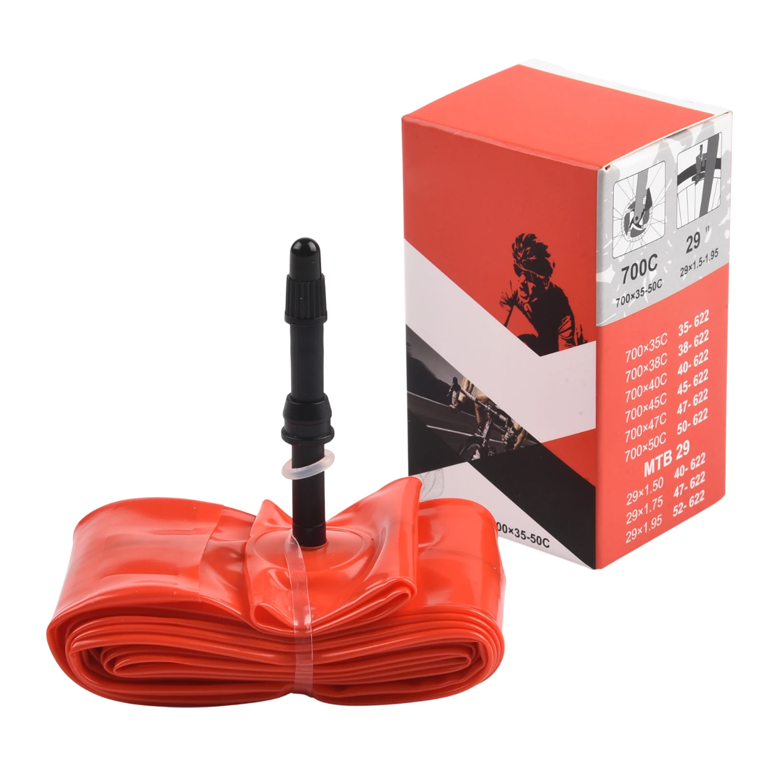 

700x35-50C Tube Ultralight Bike Tube Reinforced Nozzle Connection Safe Riding Performance Temperature Resistant