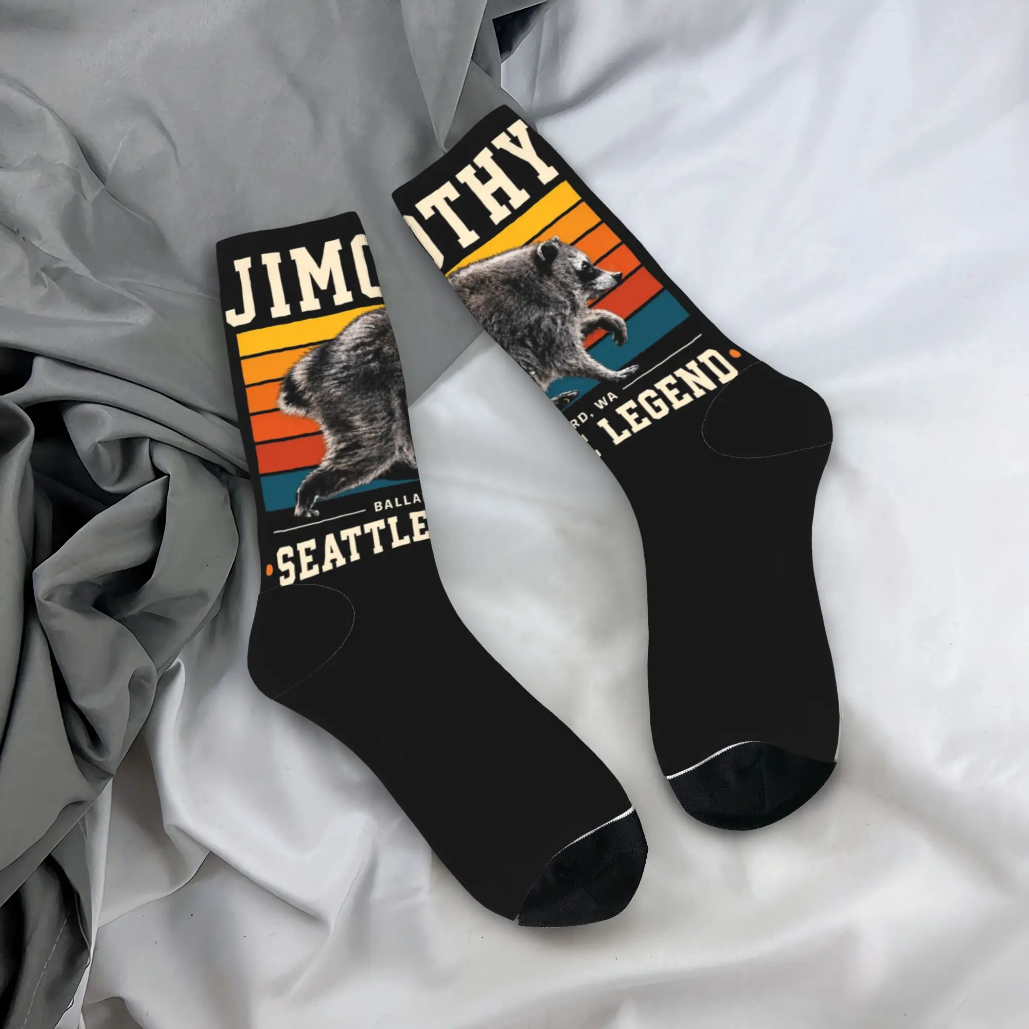 Jimothy Raccoon Animal Meme Socks Men's Women's Polyester Casual  Socks Hip Hop Spring Summer Autumn Winter Stockings Gift