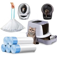 Heavy-Duty Drawstring Cat Litter Box Liners for Catlink / Petkit / Litter Robot/ Neakeak Automatic Cat Litter Box Portable