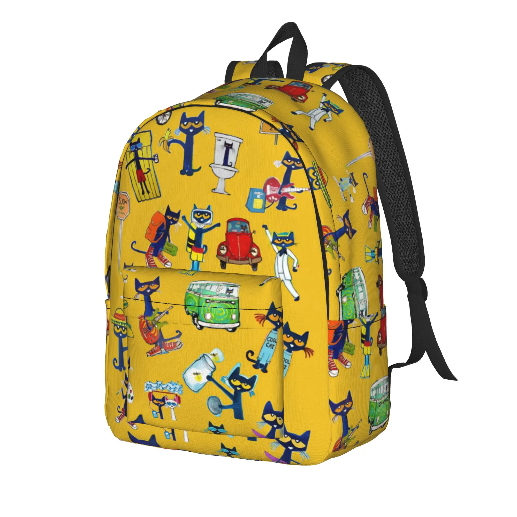 Pete the Cat  Casual Backpack Gift Student Business Kitten Daypack for Men Women Laptop Shoulder Bag