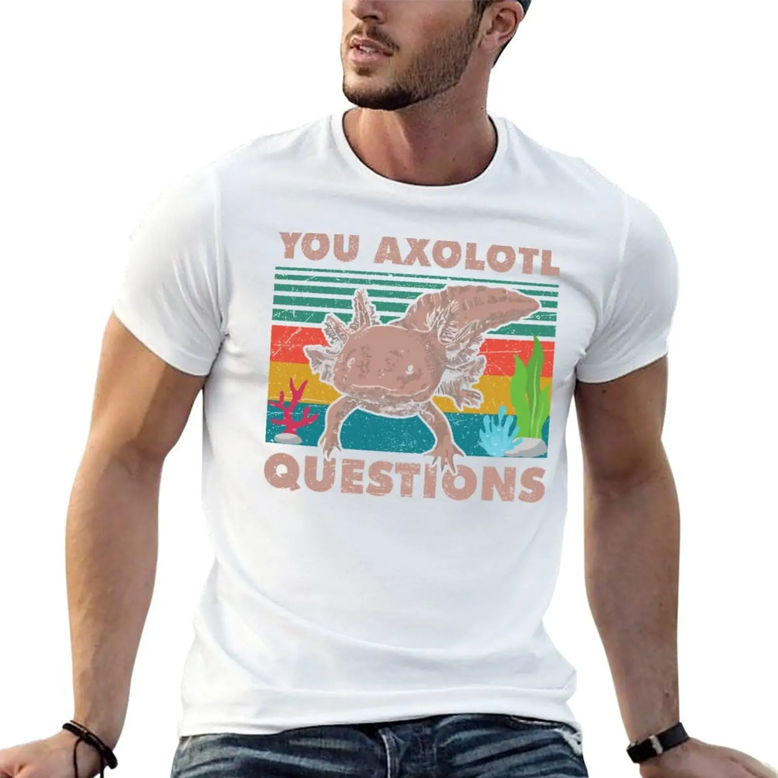 Funny Walking Fish You Axolotl Questions T-Shirt anime t shirts for man t shirt man designer T-Shirt