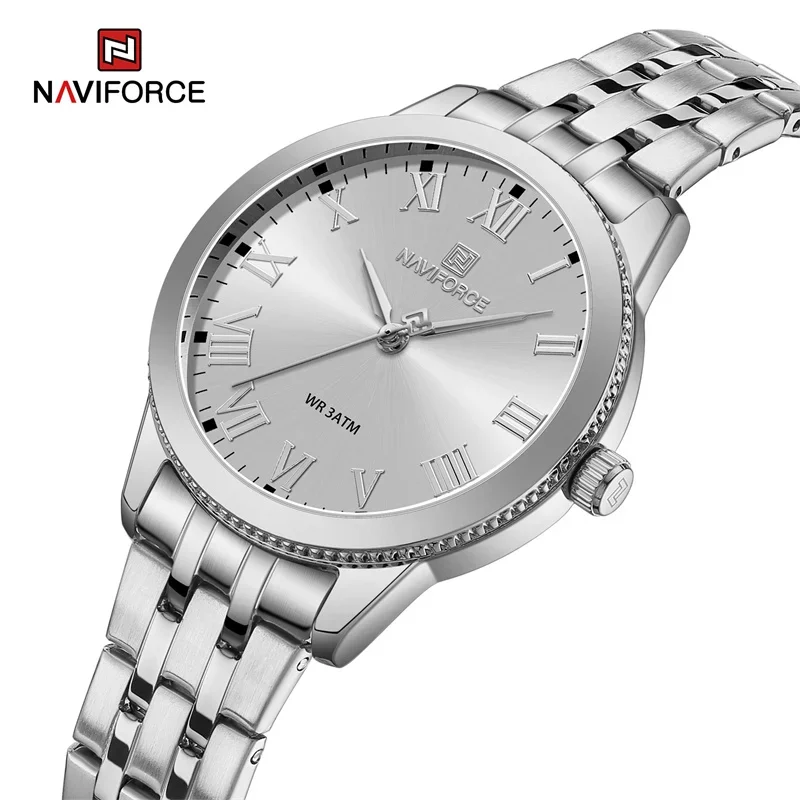 NAVIFORCE Brand Ladies Luxury Wristwatches Waterproof Simple Dress Women\'s Watches Stainless Steel Clock Relogio Feminino 2023