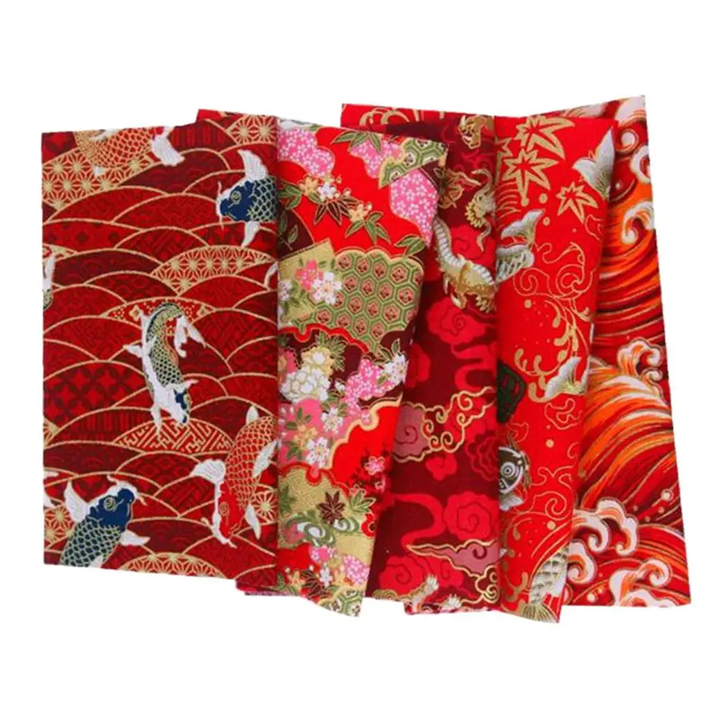 Japanese Kimono Cotton Fabric Sakura Print Quilting Cloth Upholstery Quilting Material for Cheongsam Han Chinese Costume