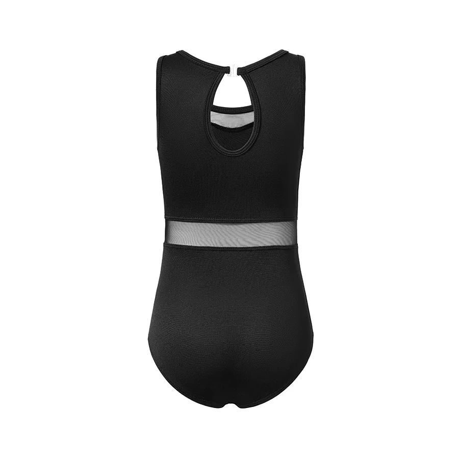 女の子バレエダンスレオタードウォータードロップバックノースリーブタンクダンスウェアダンス練習用のフルフロント裏地付き