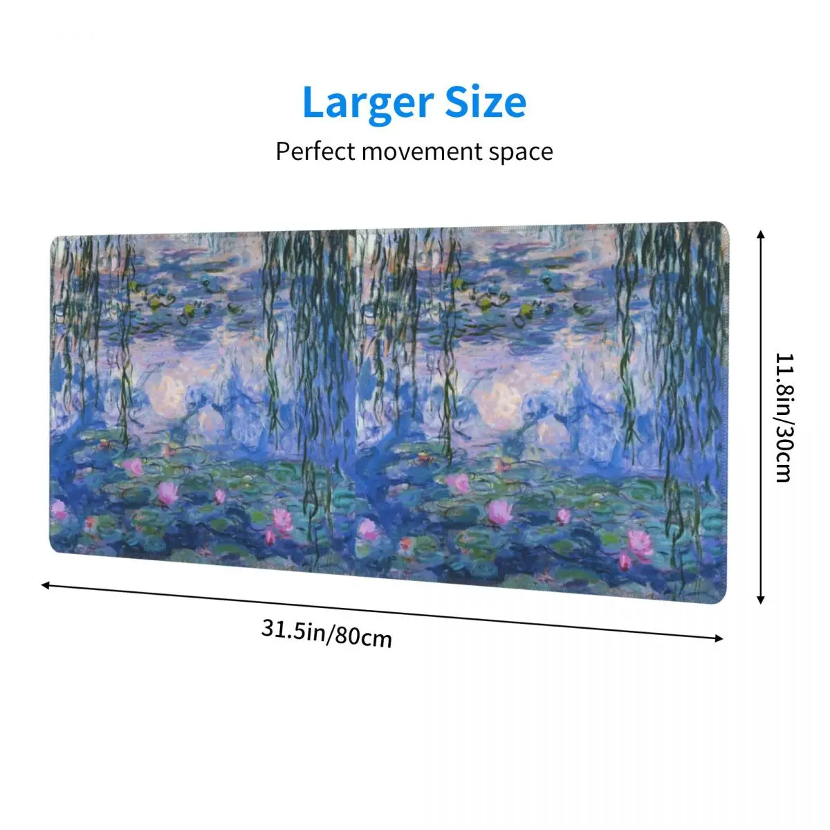 Large Mouse Pad Claude Monet - Water Lilies Gamer PC Laptop Mats Keyboard Carpet Computer Gaming Office Accessories Desk Mat