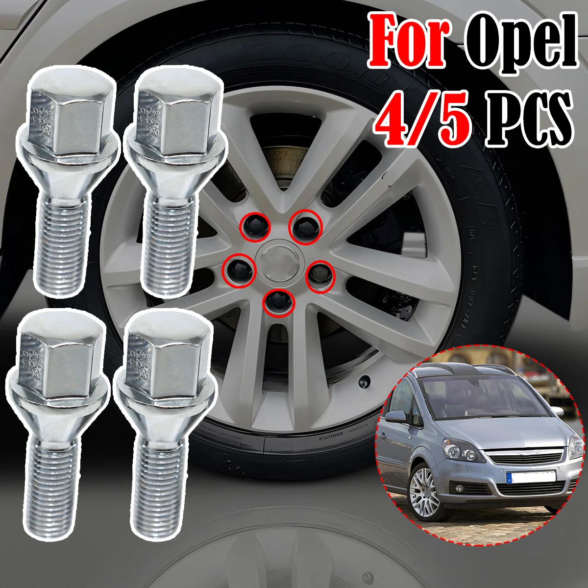 

4pcs/5pcs Car Wheel Tyre Bolt Screw Longer For Opel Vauxhall Zafira Suzuki Ignis SX4 Swift Vitara 90473457 93193919