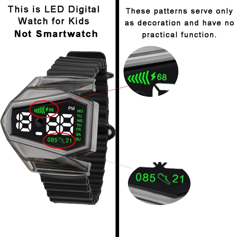 Multi-function Aircraft Watch Touch Screen Digital Kids Watches Students Boys and Girls LED Sports Electronic Watch Clock Gifts