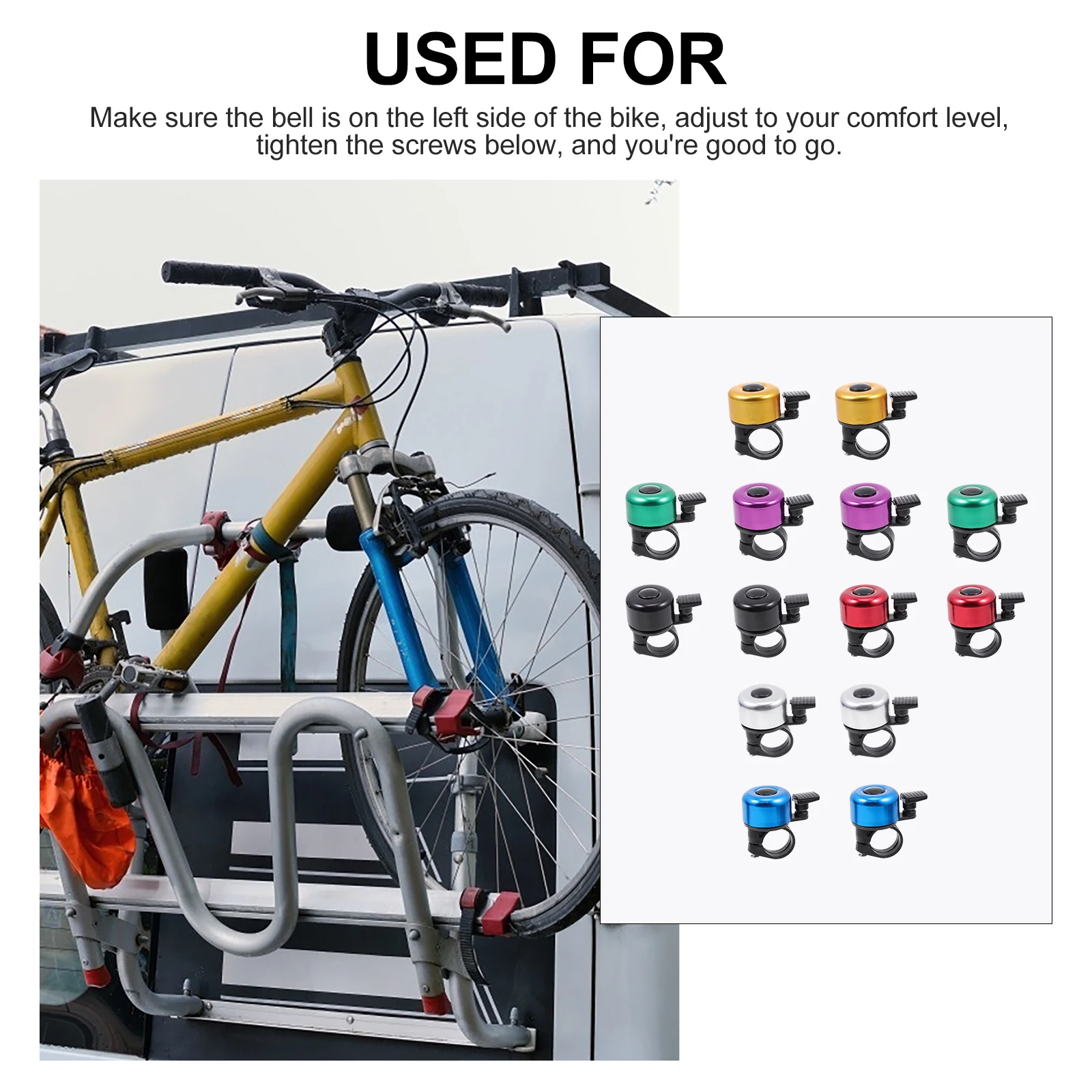 

14pcs Professional Alloy Bike Bell Adjustable Handlebar Cycling Bell For Mountain Road Urban Bikes Lightweight Portable Riding
