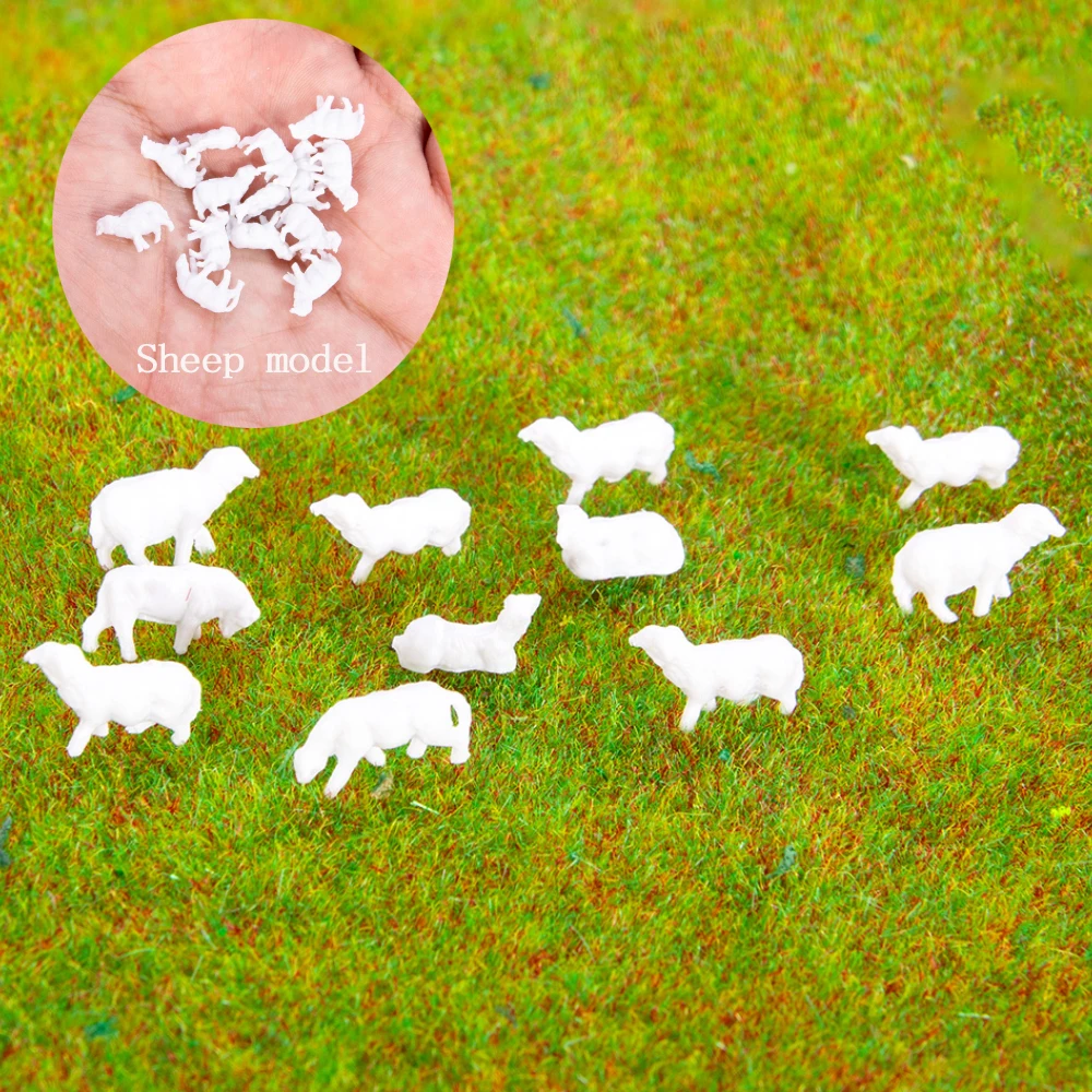 Simulation Mini Sheep Animals Model Scale 1:87 1:150 For Diy Sand Table Farm Scene Layout Diorama Materials 30Pcs