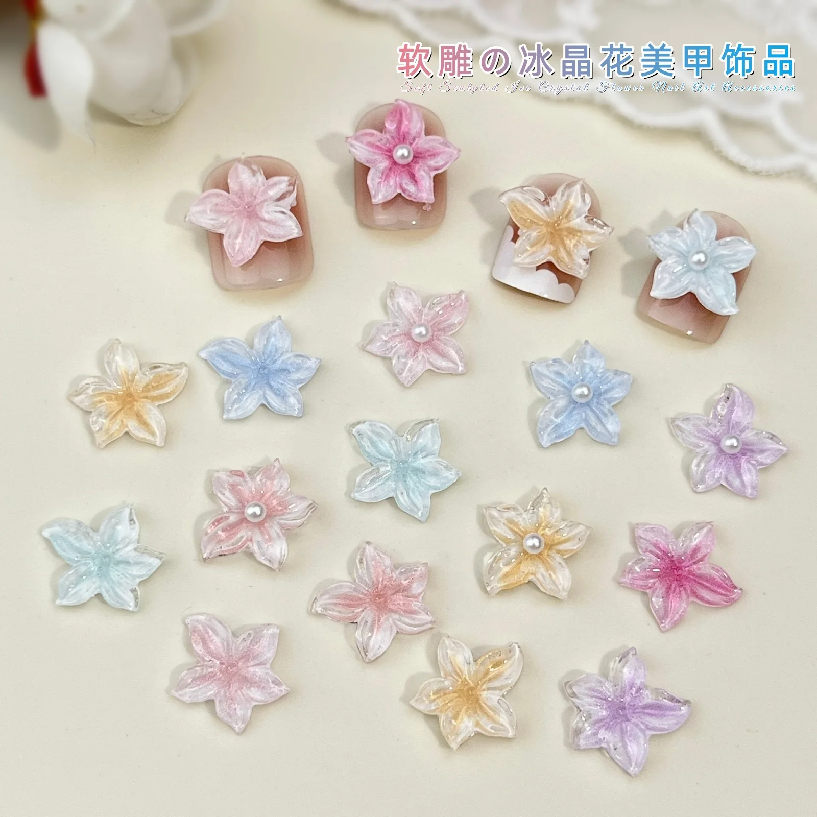Resin Art Drill Machine - 20 pièces de breloques pour ongles