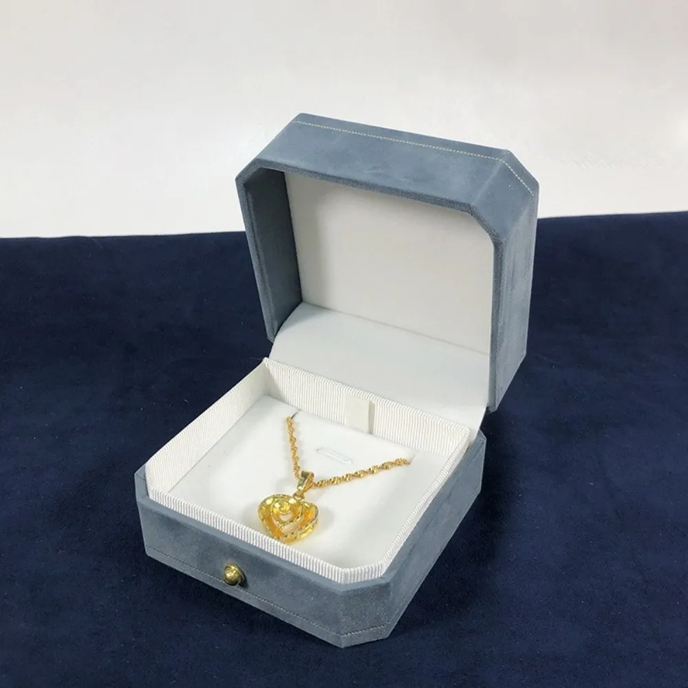 High End Octagonal Jewelry Packaging Box Velvet Elegant Decorative Box Bracelet Storage Case