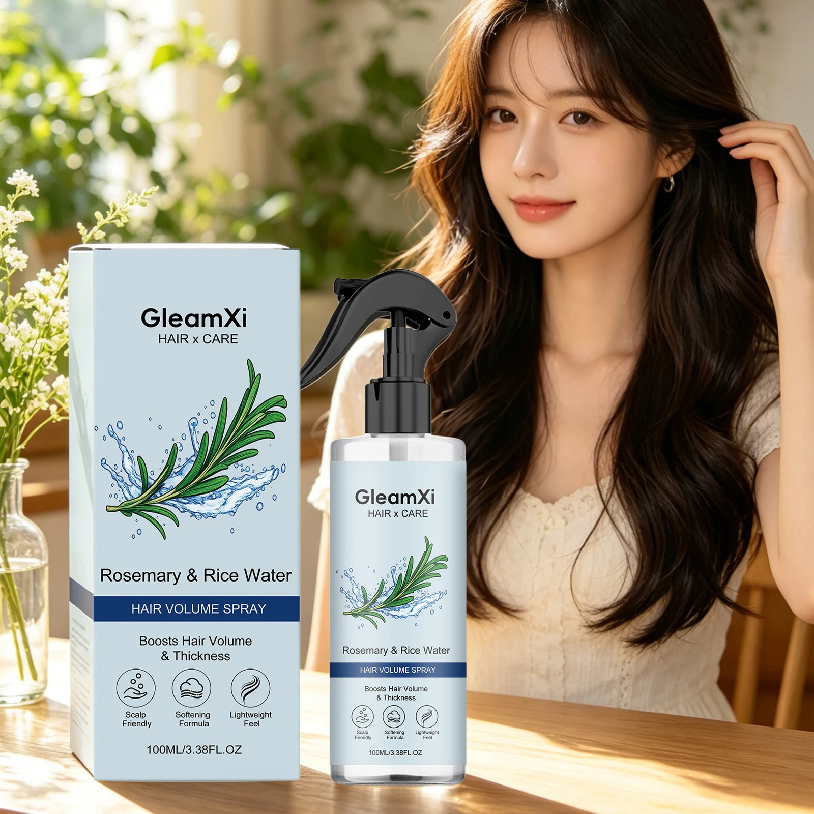 Rosemary Water Spray Hair Growth Lightweight Smooth Oil Control Strengthen Revitalize Thicken Hair Natural Nourishing Hair Care