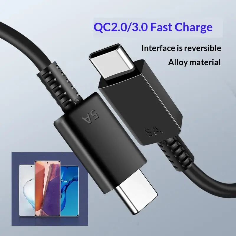 Usb Type C Cable 5A PD Fast Charging Cable For Phone Type C Charge Cable