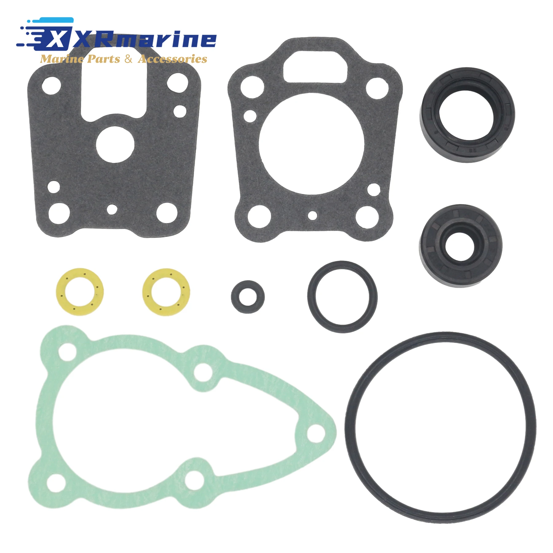 

Комплект уплотнений нижнего редуктора, совместимый с лодочными моторами Mercury Tohatsu 2-тактных 4-5 л.с., 4-тактных 4 л.с., 5 л.с., 6 л.с.