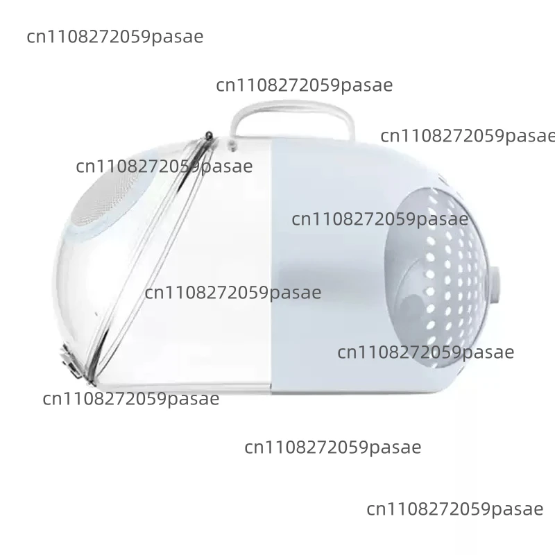 Portable Handbag for Traveling with Pet Ferrets: Stainless Steel Transparent Space Capsule Air Travel Crate