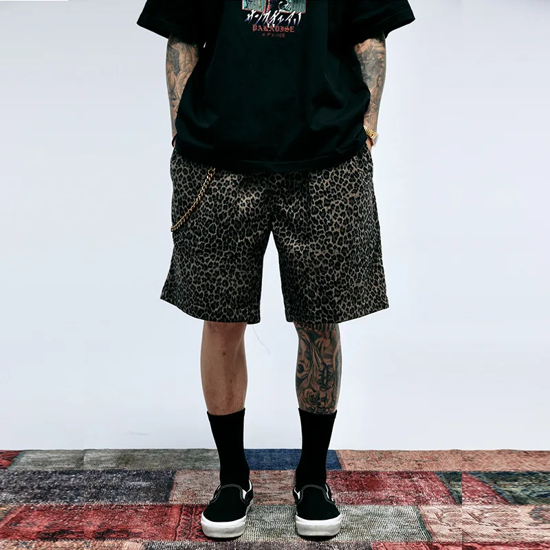 

Новинка 2024, мужские повседневные спортивные брюки, свободные брюки с животным принтом, удобные дышащие прямые брюки со средней талией