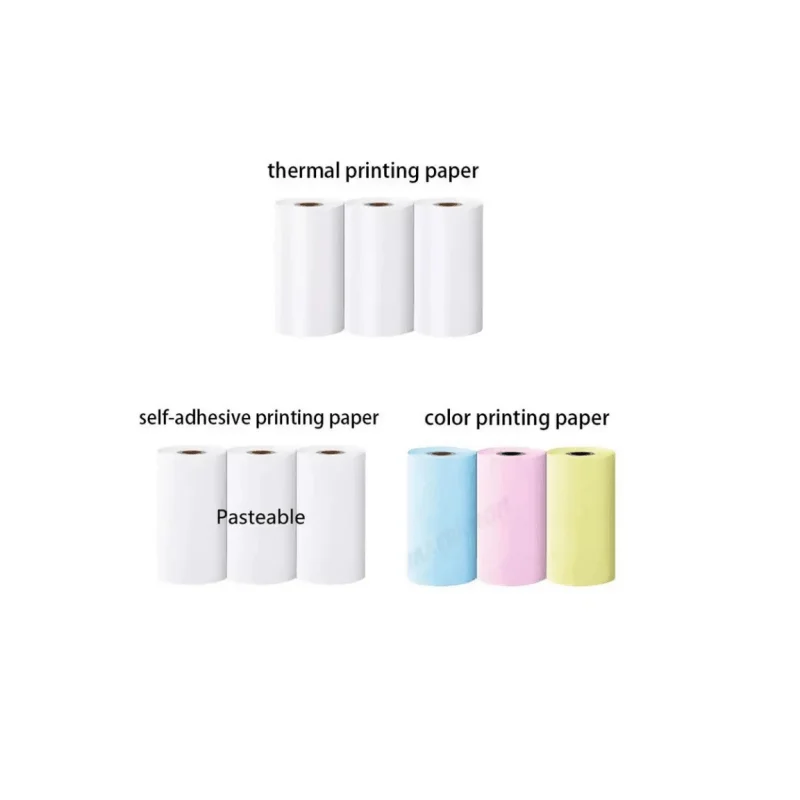 Printing Paper Handy For Pocket Printer Students Wrong Questions Thermal BT Mobile Phone Photo Data Note Printing Camera