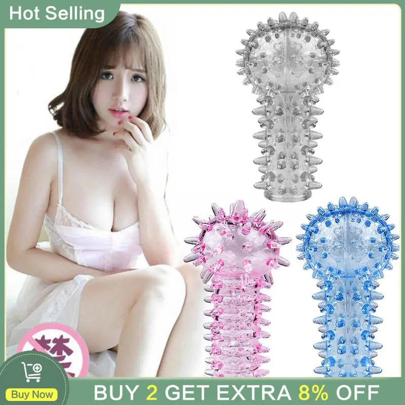 Langya Set Crystal Set Condom Taste Adult Articles Sexy-thorns Crystal Set Spikes Adult Sex Supplies Flirting Equipment