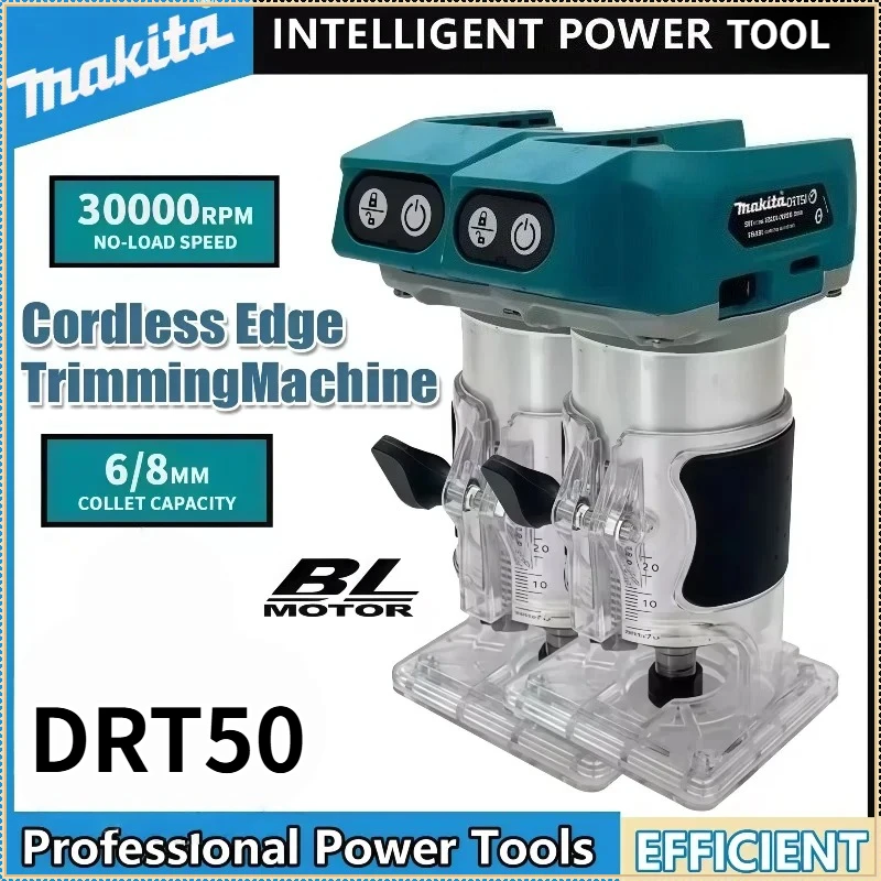 

Makita Cordless Trimmer Rechargeable Trimming Machine DRT50 Brushless Slotting Tool Milling Woodwork Engraving Machine