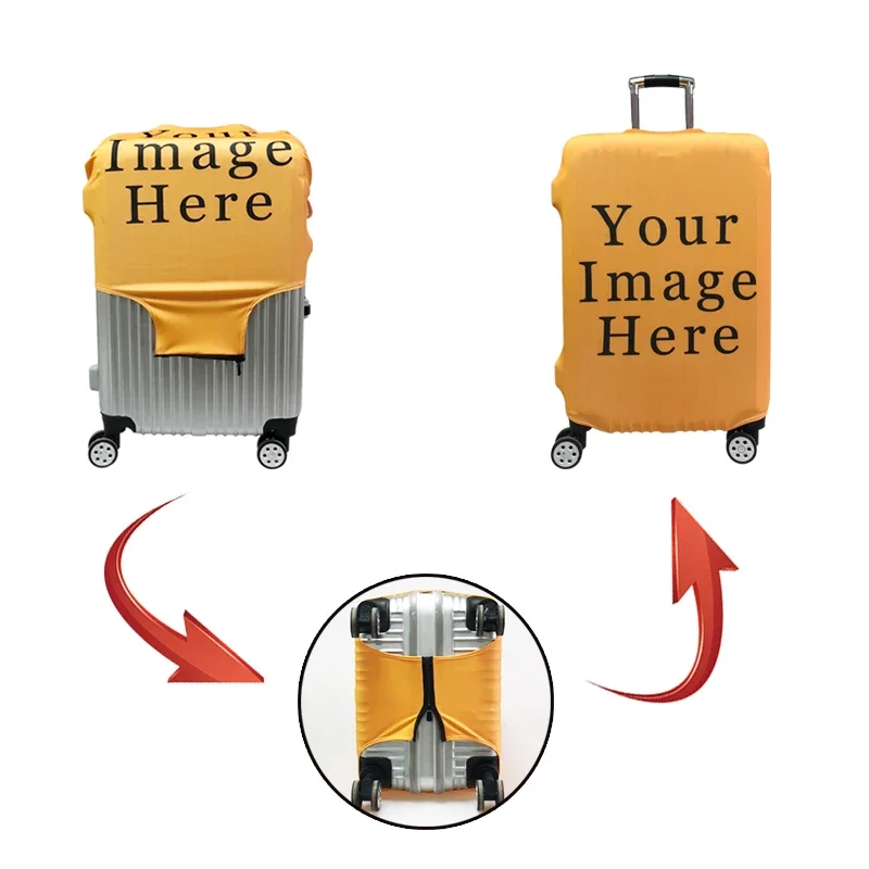 Customize Your Image / Name / Logo Luggage Cover Travel Accessories Elastic Suitcase Protective Covers Anti-dust Case Cover