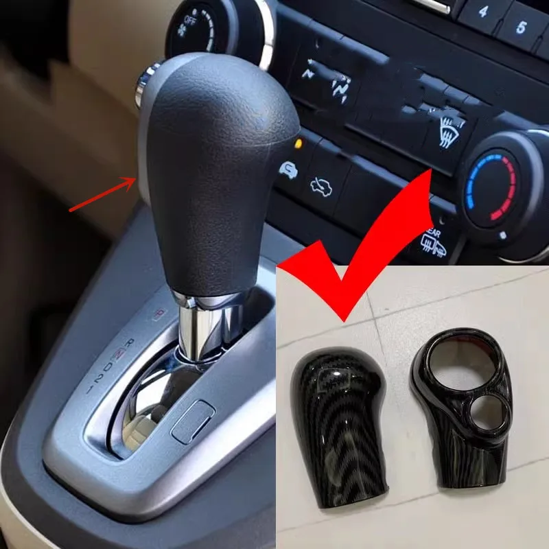 For Honda CR-V 2007-2011 ABS Chrome Shift lever head Decorative cover Protective sleeve Anti friction car accessories