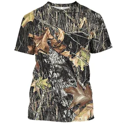 Outdoor Camouflage Jungle T-shirt For Men Summer 3d Print Camo O-neck Tees Quick Dry Loose Hunting Tough Guy Short Sleeve Tops