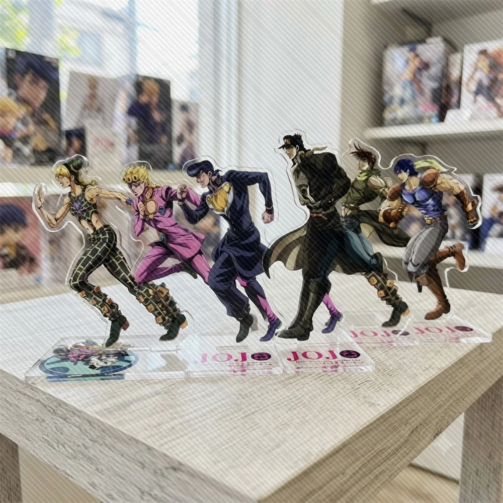 15CM Anime jojo Acrylic Keychain Stand Model Characters Ornament Accessories Good Gifts