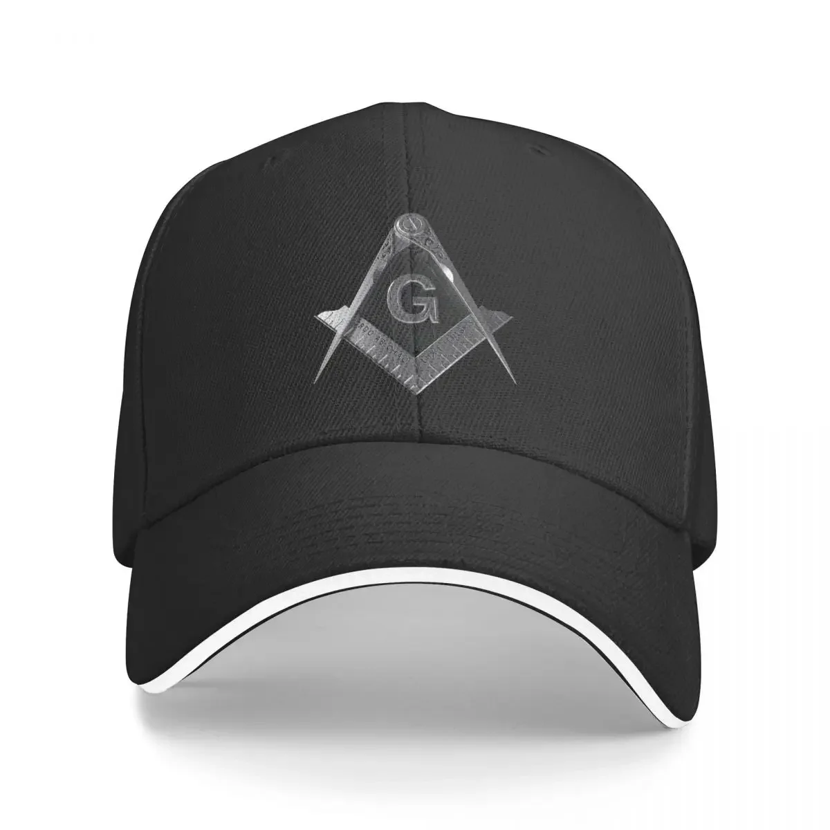 

Freemason Square Compass Silver Masonic Multicolor Hat Peaked Women's Cap Personalized Visor Sunprotection Hats