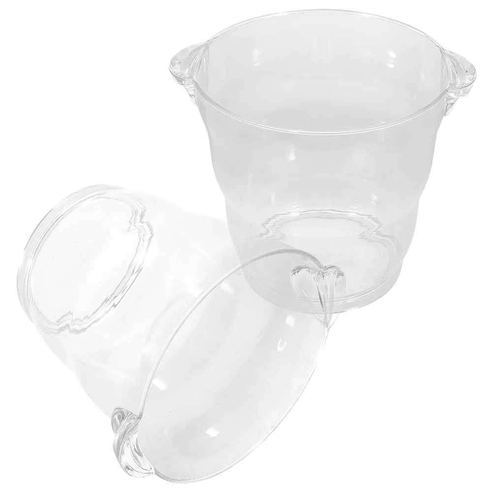 

2 шт. ведро для льда портативный контейнер для напитков бытовая корзина для хранения вечерние КТВ бар кафе использование акриловый многоразовый пивной сок