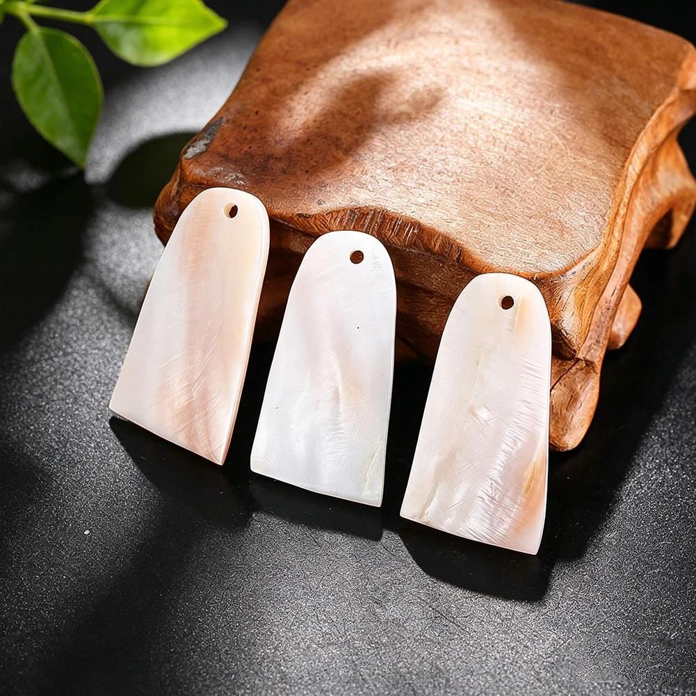 Boho Natural Mother of Pearl Shell Trapezoid Pendant Charm for Summer & Beach Jewelry Making Necklaces Earrings Accessories
