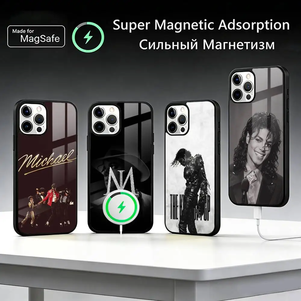 M-Michael J-Jackson Phone Case For iPhone17,16,15,14,13,12,11 Plus,Pro Max For Magsafe Wireless Charging