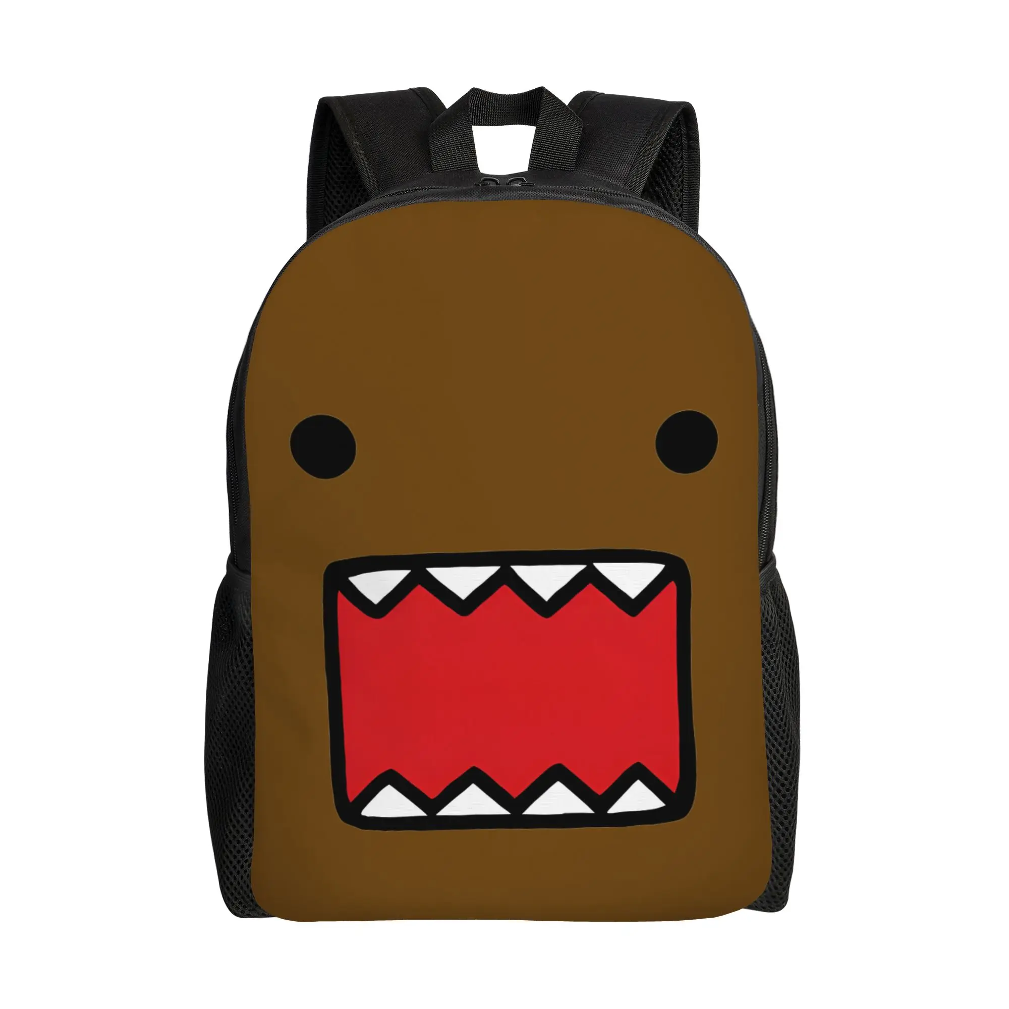 

Рюкзак с изображением лица куклы Домо Кун для мужчин и женщин, модный, для старшей школы, походов, путешествий, милый, забавный, студенческий, легкий, на одно плечо